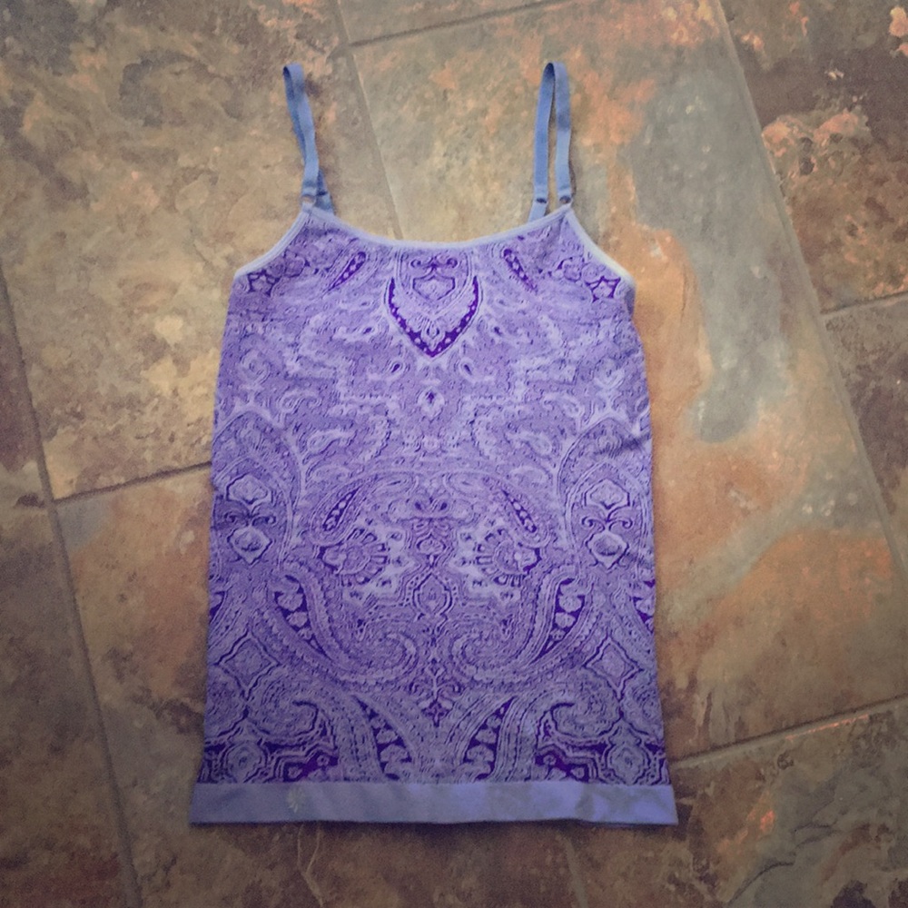 Athleta Purple built in bra workout tank top